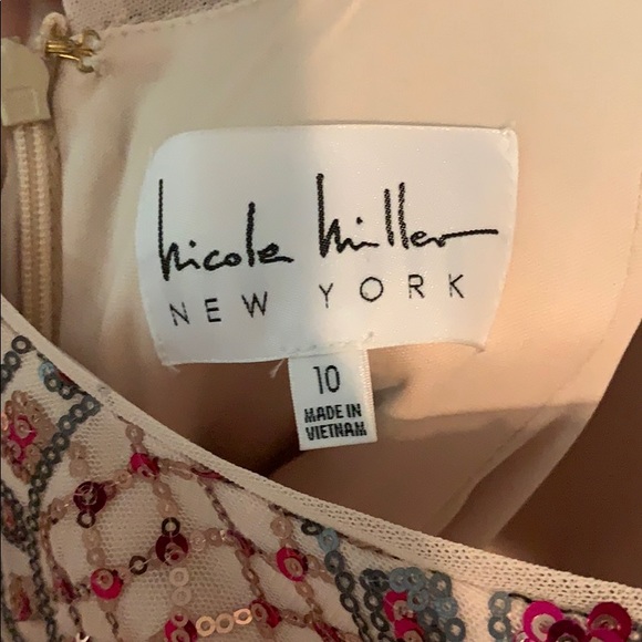 Sequined Nicole Miller Cocktail Dress - Picture 5 of 5